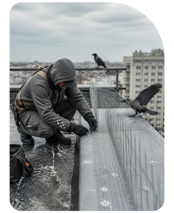 Защита от ворон под ключ в Кирове по цене от 5181 р. | Сенат-Кри